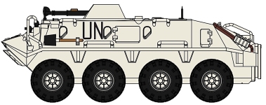 NPE Modellbau NA88276 - H0 - Schützenpanzer SPW 60 PB UNO Friedenstruppe